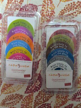 Set of 12 Funny Sassy Wine Glass Name Labels Capabunga